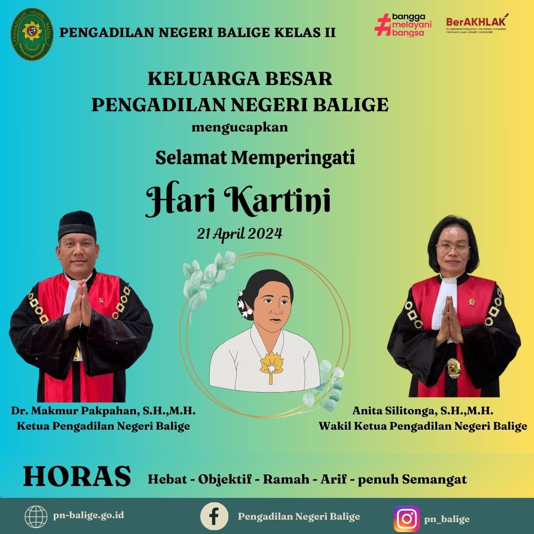 Selamat Memperingati Hari Kartini 21 April 2024